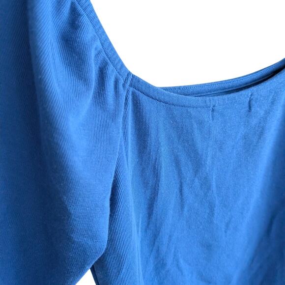 Treasure & Bond Women's Square Neck Pullover Top Long Sleeve Blue Size S - Picture 8 of 9